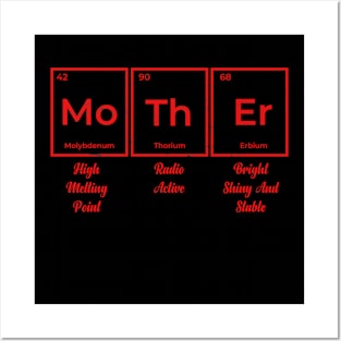 Womens Mother Periodic Table Elements of a Mother's Day Posters and Art